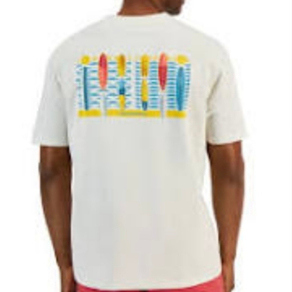 Tommy Bahama Retro Surfside Short Sleeve Tee in Vanilla Ice Size XXL NEW